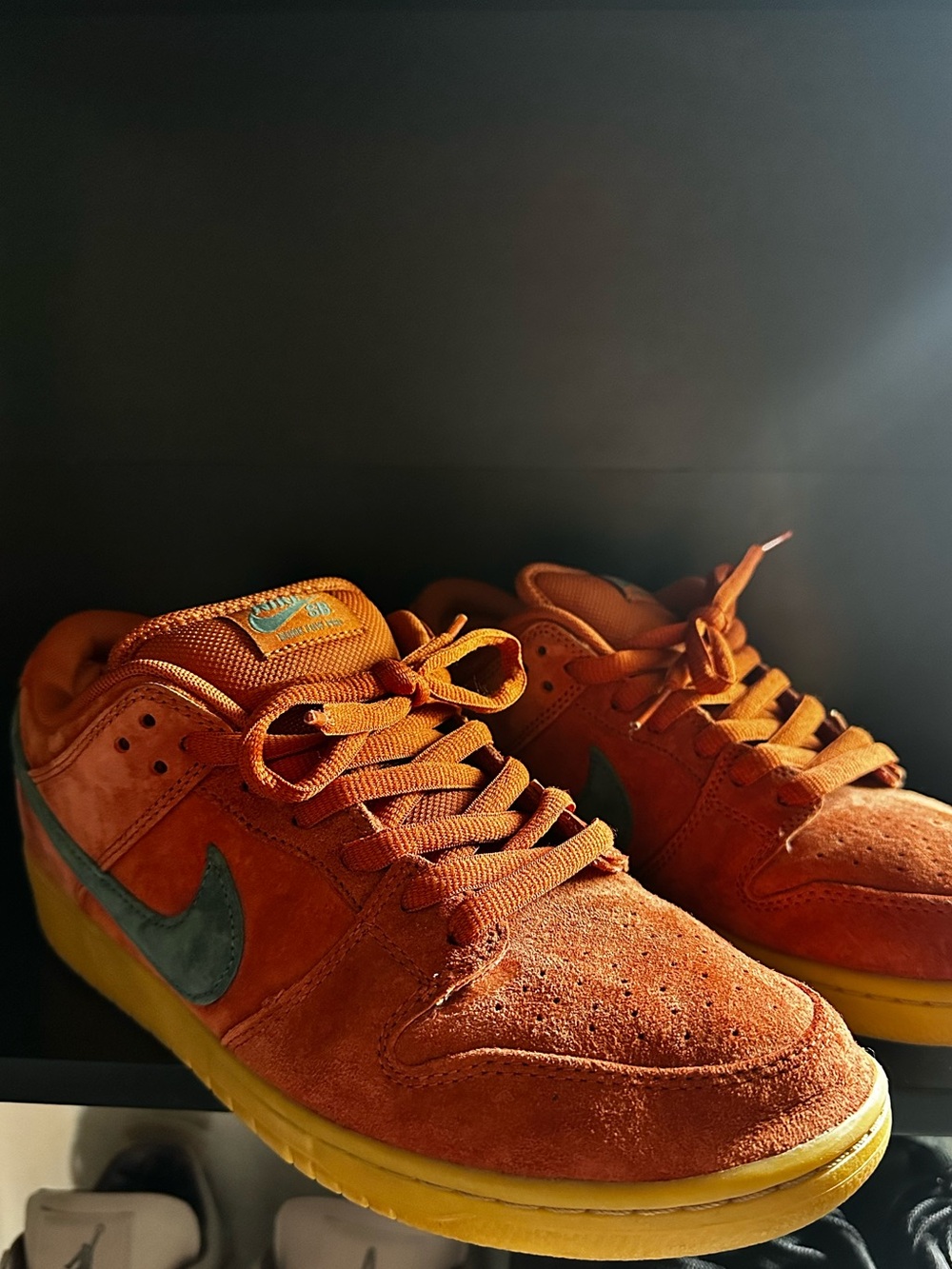 Nike SB Dunk Low Pro Burnt Sunrirse Orange Suede Gum HF3704-800 Size 11 Mens